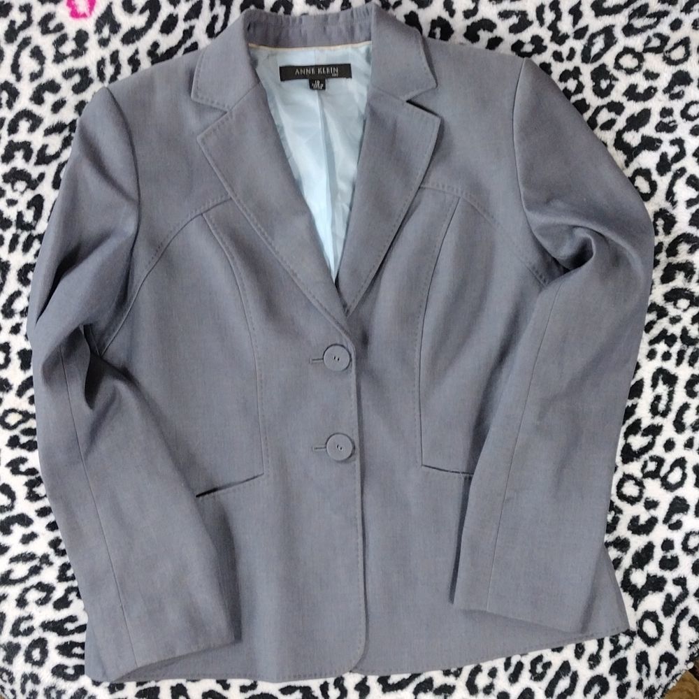 Anne Klein Gray 2 Button Blazer